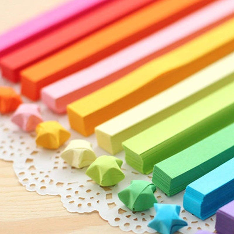 QTFHR Yeooyoor 1030 sheets Origami Stars Papers Package DIY Paper - 27 Colors - Image 3