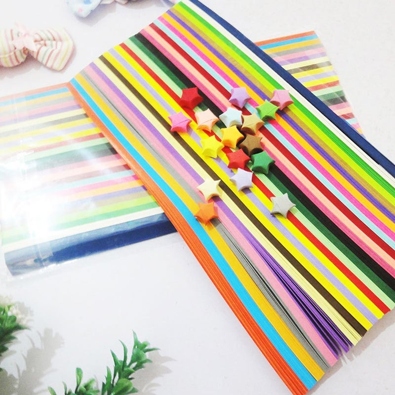 QTFHR Yeooyoor 1030 sheets Origami Stars Papers Package DIY Paper - 27 Colors - Image 4