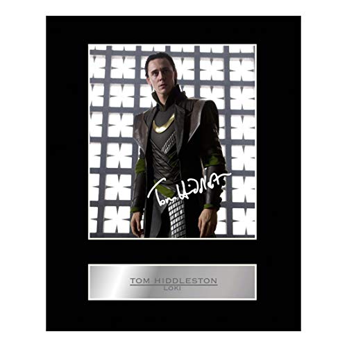 iconic pics Tom Hiddleston as Loki Signed Mounted Photo Display ThorTH Autographed Gift Picture Print - Image 1