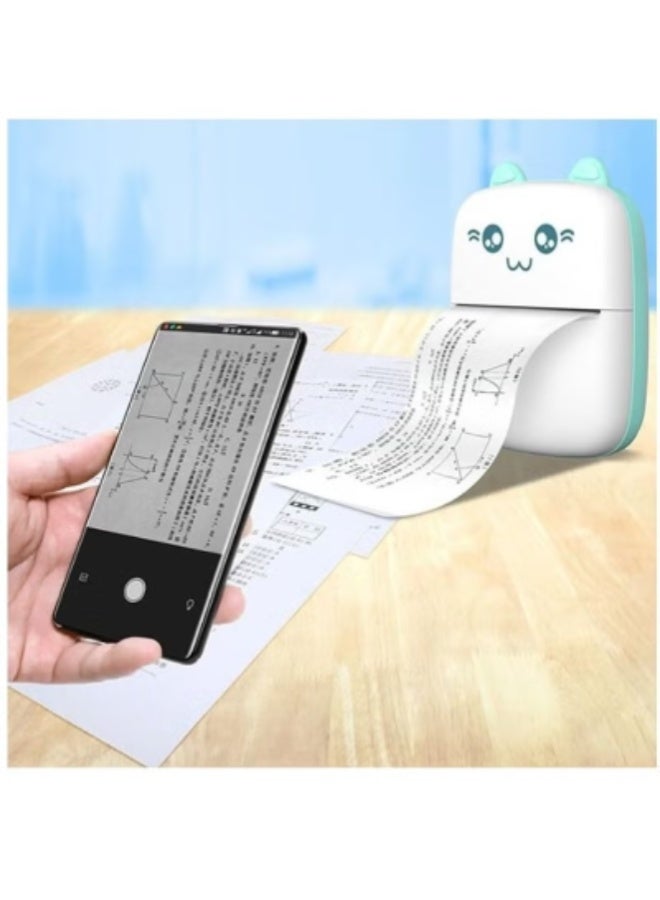 ارواق طابعة محمولة صغيرة حرارية 200DPI بلوتوث لاسلكية – طابعة صور وملاحظات وفواتير وملصقات مع 13 رول ورق حراري – متوافقة مع iOS و Android - Image 3