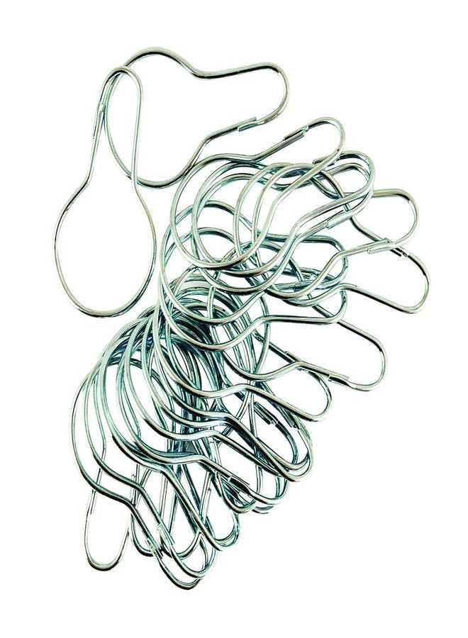 EZ-FLO 15105 Bathroom Shower Curtain Rings, Pack of 24, Nickel-Plated Steel - Image 1