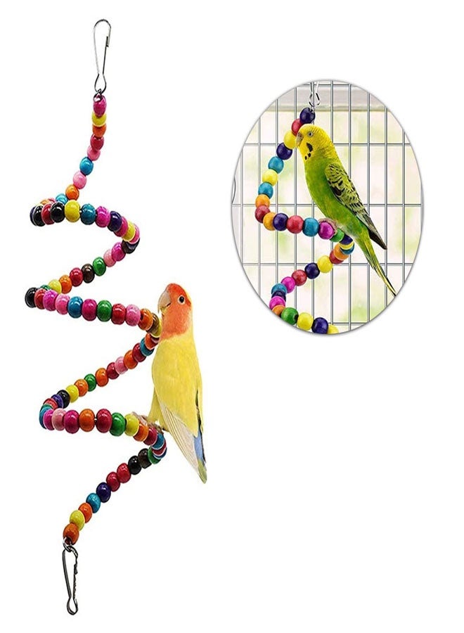 وهاواي Bird Swing and Chewing Toys - 7pcs Cage Accessories for Small Parakeets, Cockatiels, Conures, Macaws, Parrots, Love Birds, Finches - Rope, Climbing, Standing Perches - Image 3