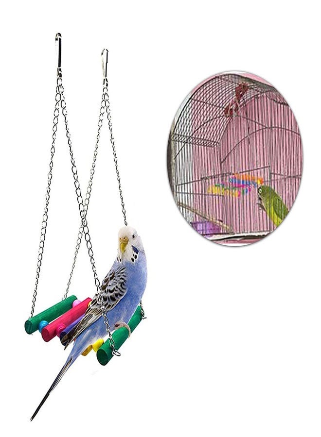 وهاواي Bird Swing and Chewing Toys - 7pcs Cage Accessories for Small Parakeets, Cockatiels, Conures, Macaws, Parrots, Love Birds, Finches - Rope, Climbing, Standing Perches - Image 5