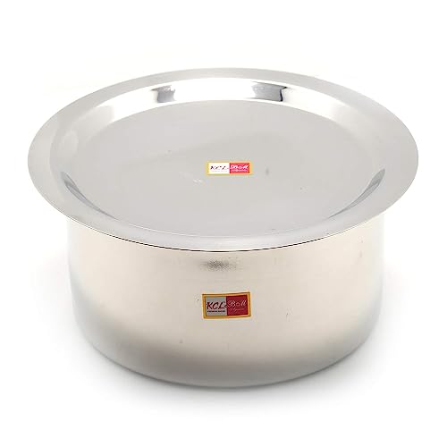 KCL Stainless Steel Cookware Tope Set with Steel Lid of Kitchen | Patila | Bhagona|Heavy Bottom | Gas & Induction Friendly | 10 Pcs Set - Image 4