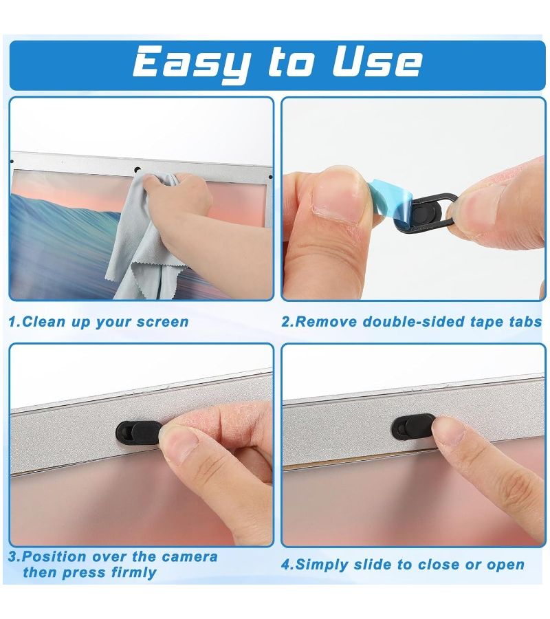 30 Pcs Webcam Cover Slide Privacy Protector for Laptop Desktop Computer Smartphone Camera Security - Image 2
