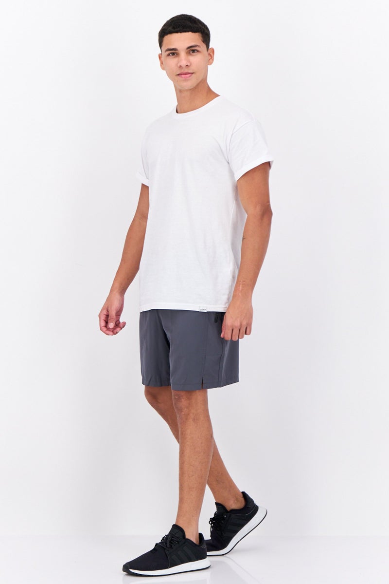 MOTION شورتات تدريب رياضية للرجال بفتحة جانبية، رمادي غامق - Image 4