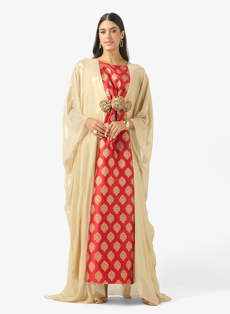 جولدن ابل Floral Waist Dress
