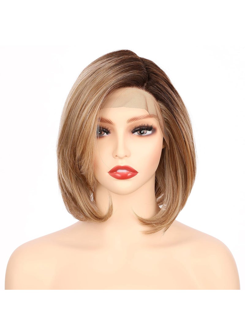 OneDor Onedor 9.5 Inch Size Part Lace Front Relaxed Straight Bob Wig (RL14/22SS) 