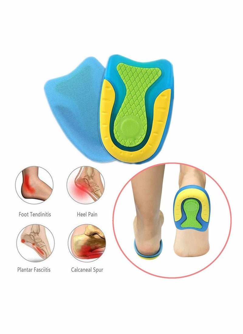 Excefore Heel Cups, 3 Pairs for Heel Pain Heel Protectors Silicone Gel Inserts Women for Plantar Fasciitis Heel Pain, Bone Spur and Achilles Pain - Heel Pads and Heel Cushions Support (Large)  - Image 3