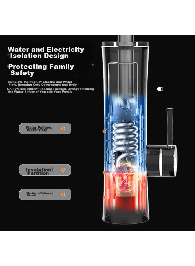 Chigo Electric Hot Water Faucet, Quick Heating Mini Kitchen Treasure, Hot Water Heater, Instant Electric Water Heater, Fast Heating Water Faucet, Dual-use For Kitchen And Bathroom, Bottom Water Inlet, Zg-zs824 White With Leakage Protection - Image 2