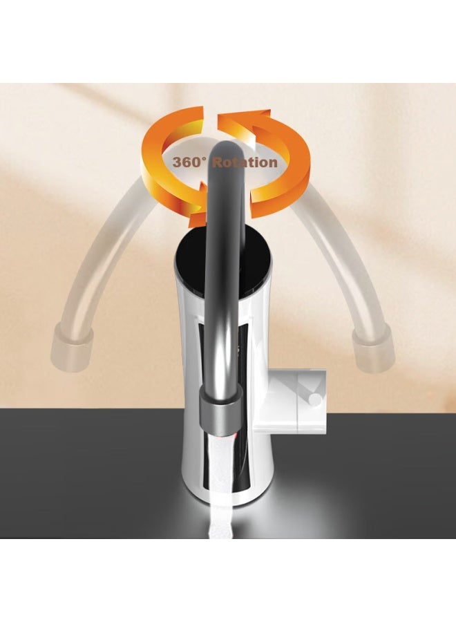 Chigo Electric Hot Water Faucet, Quick Heating Mini Kitchen Treasure, Hot Water Heater, Instant Electric Water Heater, Fast Heating Water Faucet, Dual-use For Kitchen And Bathroom, Bottom Water Inlet, Zg-zs824 White With Leakage Protection - Image 4