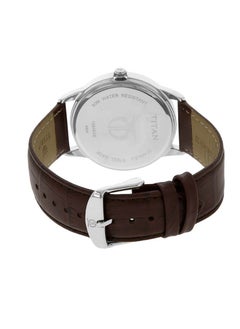 TITAN Titan Classic Siler Dial Analog with Date Leather Strap watch for Men  - Image 4