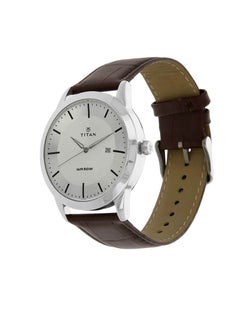 TITAN Titan Classic Siler Dial Analog with Date Leather Strap watch for Men  - Image 2
