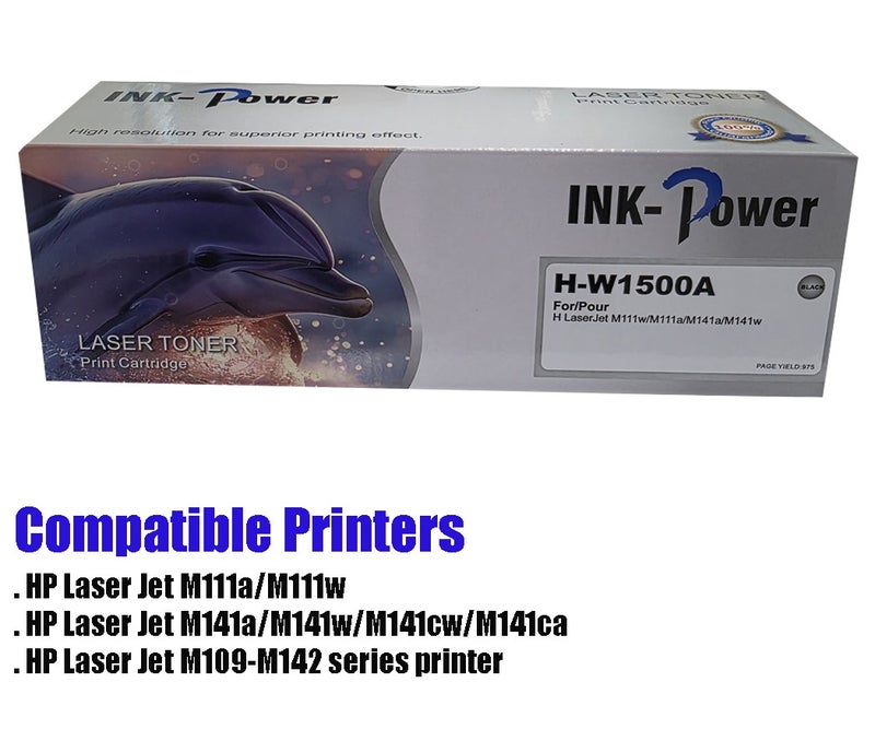 خرطوشة حبر متوافقة مع الطابعات HP 150A وW1500A وM111a وM111w وM111 111a MFP وm141 M141a وM141w و141a 141w.