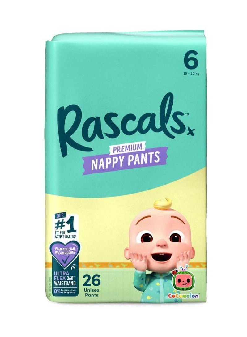 Premium Themed Baby Diapers Pant - Ultra Absorbent & Leak Protection Diapers Pant Size 6-360 Flex Waistband Diaper Pant 15-20 kg - Pack of 26 Count