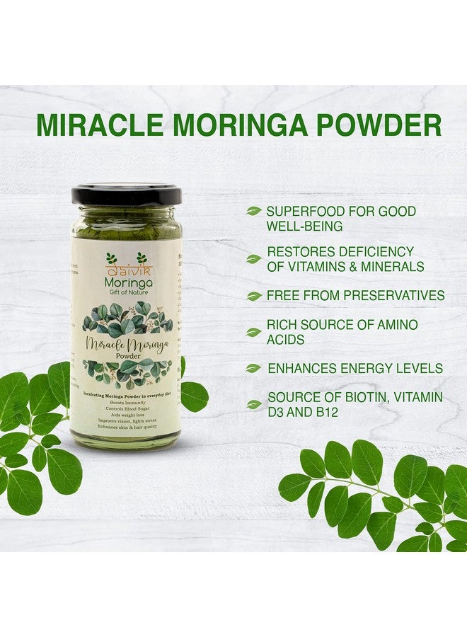 DAIVIK MORINGA GIFT OF NATURE Daivik Moringa Women Beauty Gift Set | Pack Of 4 - Moringa Powder Bottle 120g, Cold Pressed Moringa Seed Oil 30ml, Aloe Moringa Gel 110g With 1 Face & Body Bar In Our Signature Gift Box - Image 5