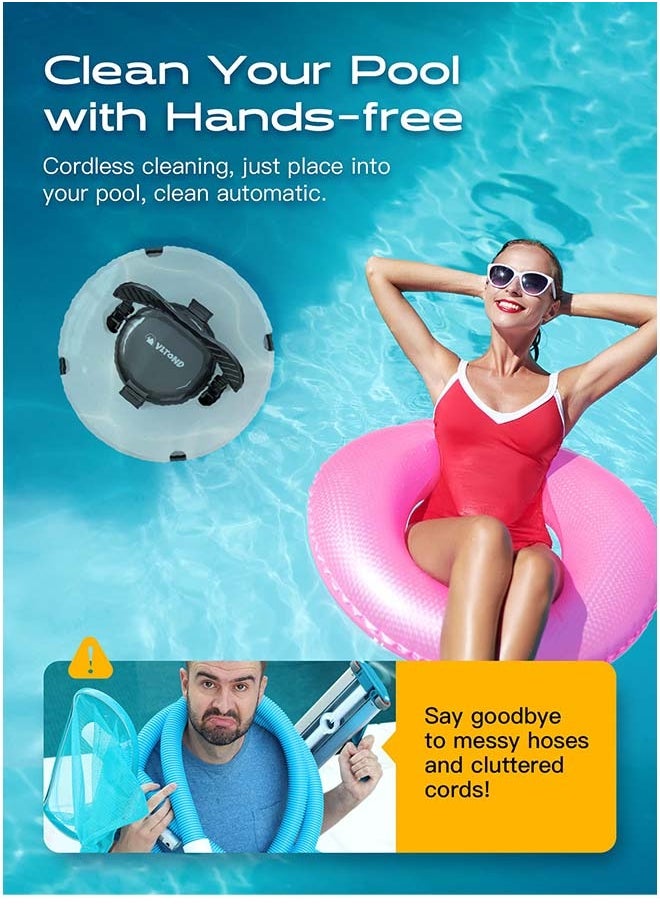 Generic - Smart Swimming Pool Cleaning Robot Submersible Dirt Suction Vacuum Wireless Cleaning Machine - Image 1