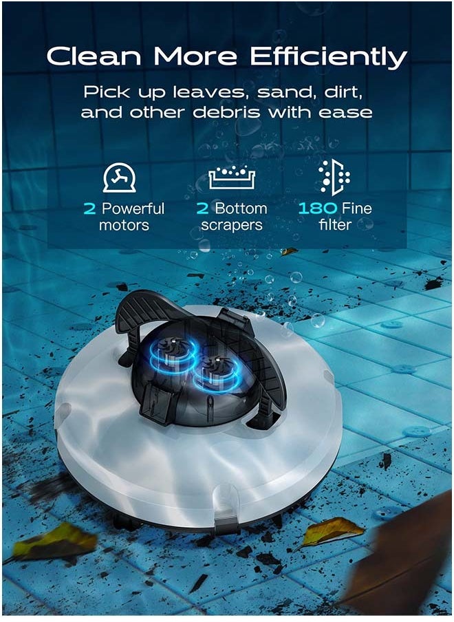 Generic - Smart Swimming Pool Cleaning Robot Submersible Dirt Suction Vacuum Wireless Cleaning Machine - Image 1