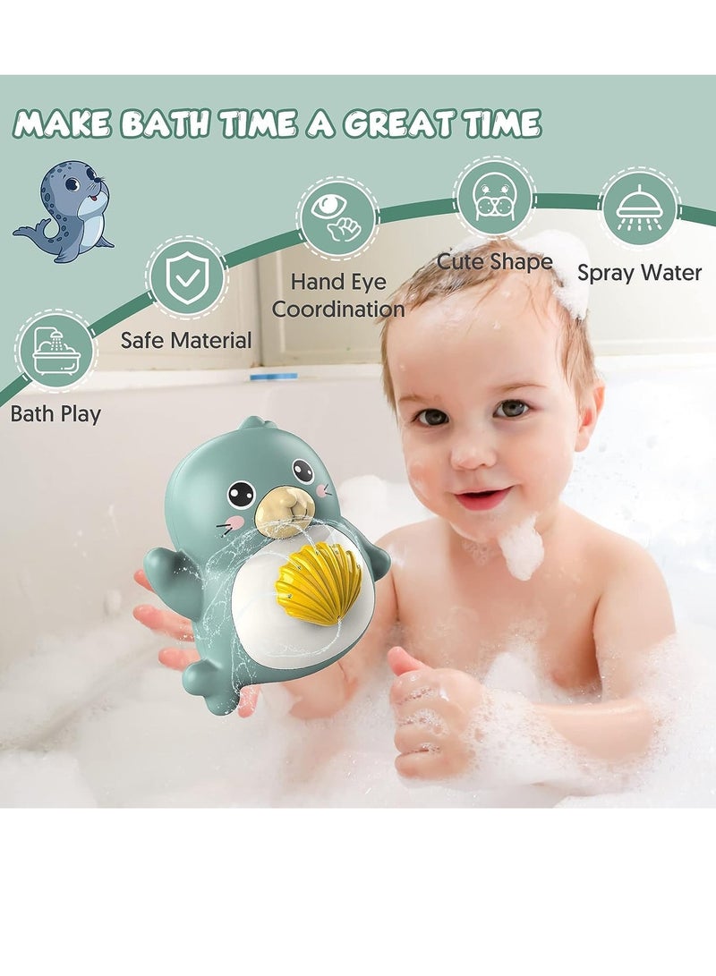 Baby Bath Toys Spray Water Bath Toy, Waterproof Sprinkler Bathtub Shower Toys for Toddlers, Floating Swimming Paddling Pool Bathroom Toy Gift for kids Bath Time for 1 2 3 Year Old Boys Girls  - Image 2