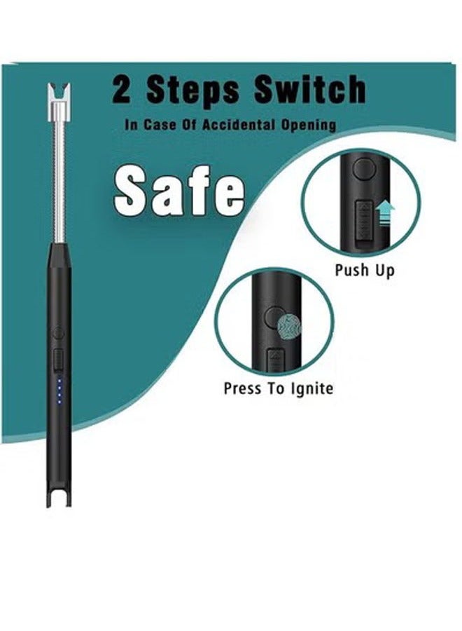 كلناميان ولاعة قابلة لإعادة الشحن بمنفذ USB طويلة مرنة بدون لهب ومقاومة للرياح بزاوية 360 درجة  - Image 4