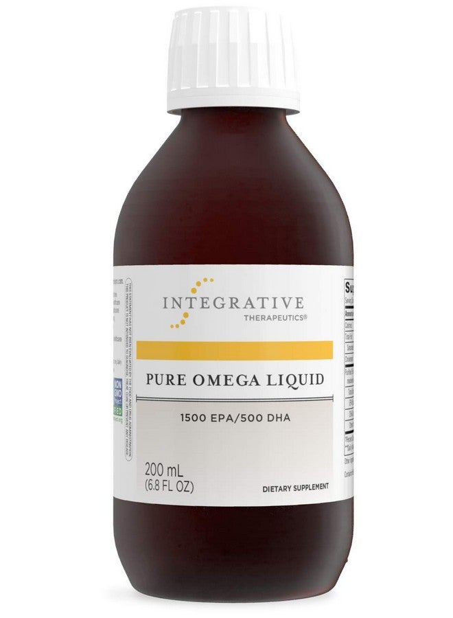 Integrative Therapeutics Pure Omega Liquid Fish Oil Natural Lemon Flavor 2300 Mg Omega 3 Fatty Acids With Epa And Dha Wild Fish Oil No Fishy Burp Back 6.8 Fl Oz - Image 1