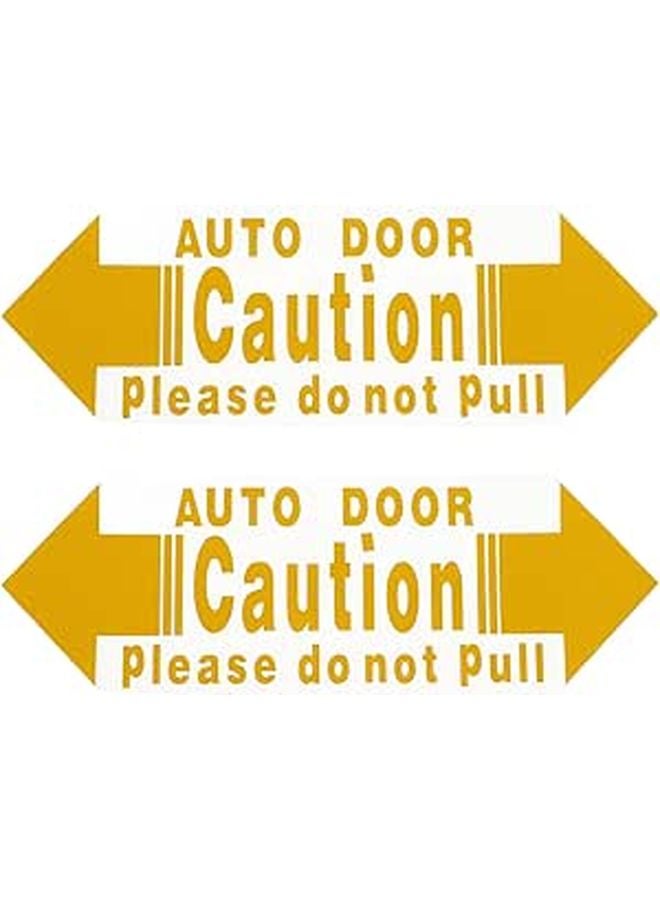 Yellow Car Door Warning Stickers 2 Pieces Automatic Safety Decals For Vehicle Exterior Protection - Image 1