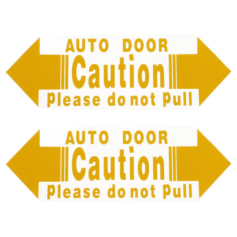 Yellow Car Door Warning Stickers 2 Pieces Automatic Safety Decals For Vehicle Exterior Protection - Image 2