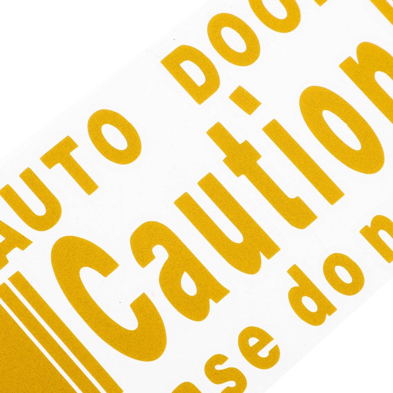Yellow Car Door Warning Stickers 2 Pieces Automatic Safety Decals For Vehicle Exterior Protection - Image 4