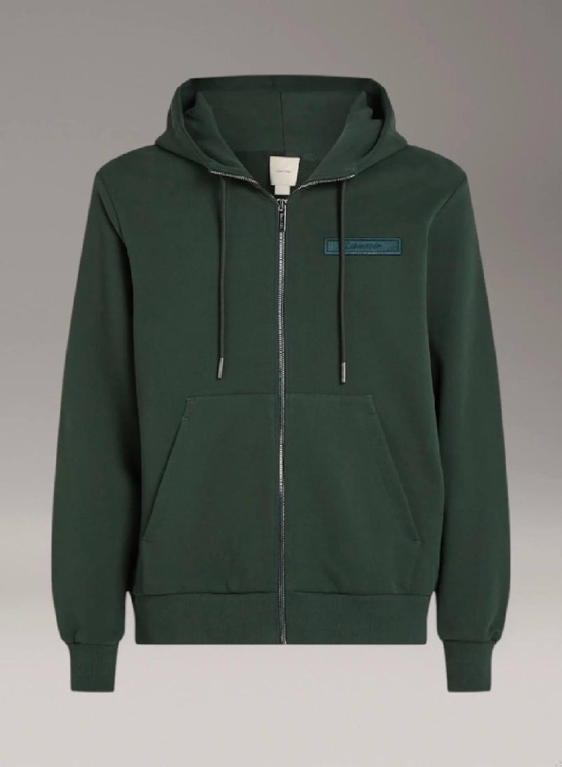 CALVIN KLEIN Cotton Zip Up Hoodie - Image 4