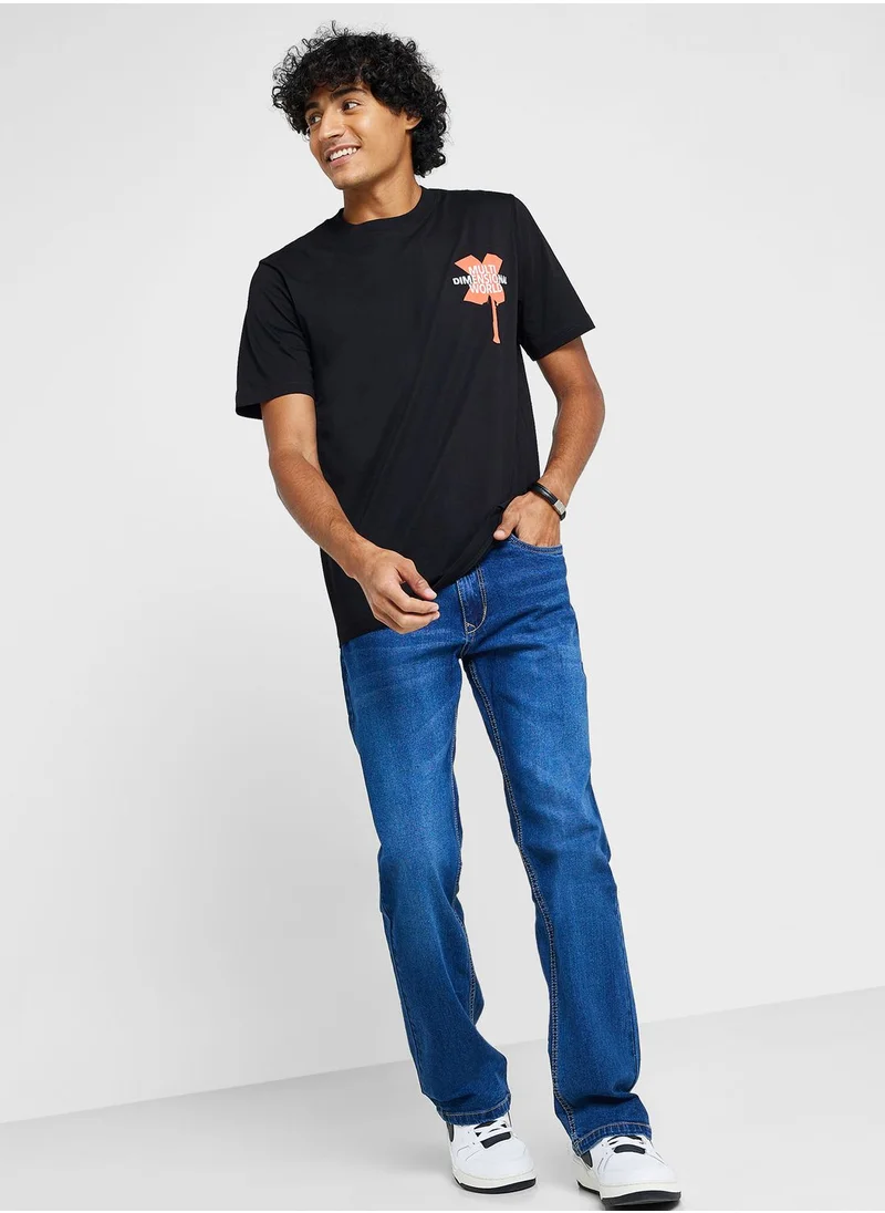 سفنتي فايف Mens Bootcut Jeans