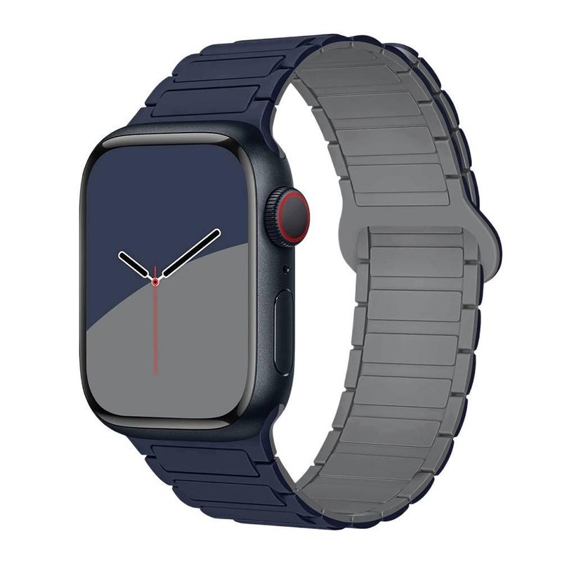 سوار ساعة ذكية سوار رياضي من السيليكون متوافق مع Apple Watch 42/44/45/49mm بملاءمة قابلة للتعديل وحزام بديل للاستخدام اليومي باللون أزرق قابل للتعديل - Lilac Ribbon - Image 1