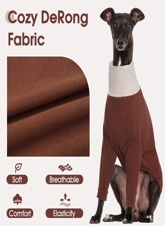 DENTRUN Italian Greyhounds Clothes Dog Cozy Sweater, Fluffy Fleece Jumper Soft Pyjamas for Greyhound-shapped Whippet-Like Dogs, Turtleneck Warm Dog Lightweight Sweatshirt for Cold Weather - Image 3