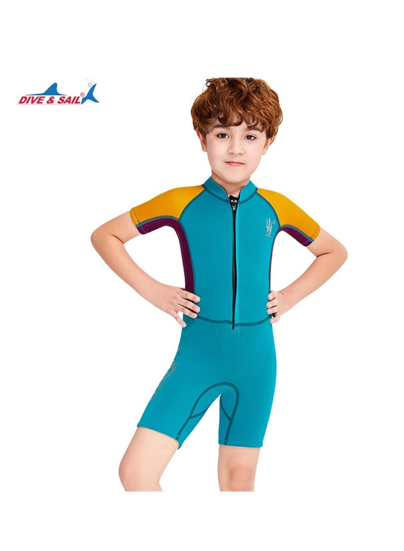 DIVE & SAIL 2.5MM Keep Warm Children Diving Suit Three-layer High Elastic Wetsuit For Boys - Image 1