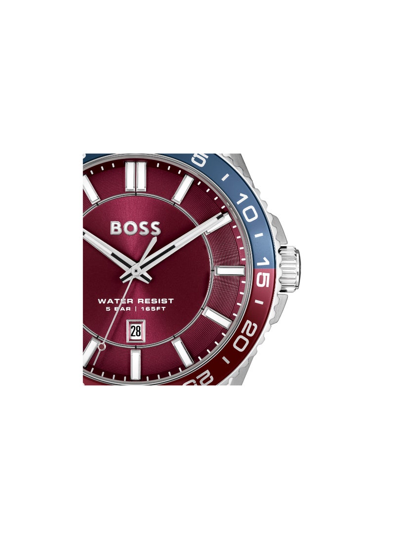 HUGO BOSS ساعة يد دائرية تناظرية للرجال بعلبة حمراء - 1514209 - Image 4