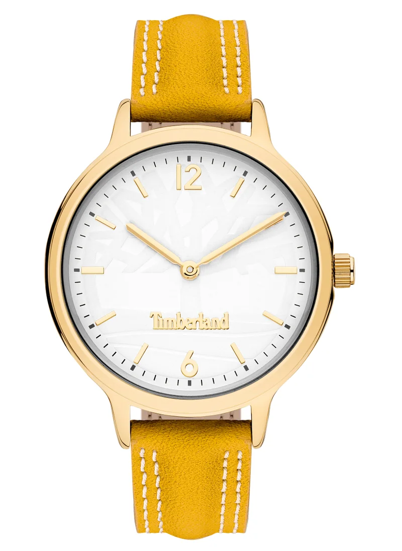 تمبرلاند Sconset Women's Watch 34mm Analog White Dial Cream Leather Strap