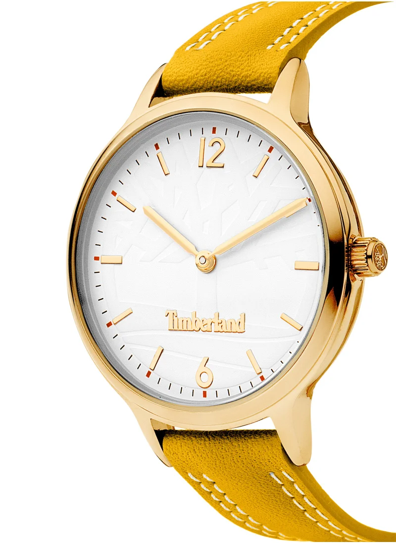 تمبرلاند Sconset Women's Watch 34mm Analog White Dial Cream Leather Strap