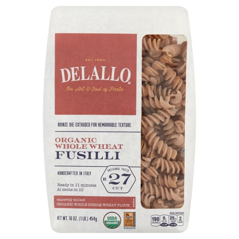 DeLallo Pasta Whole Wheat Fusilli  27 16 oz - Image 3