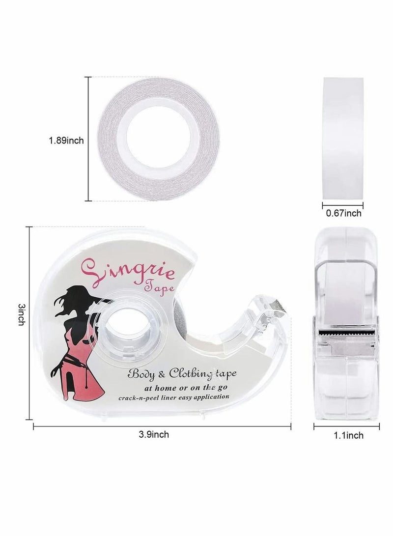 Y&D Double Sided Clothing Tape, Clear Fabric Strong Lingerie Tape Body and Fashion Boob for Clothes Dress Bra, (1+4 Set)  - Image 3