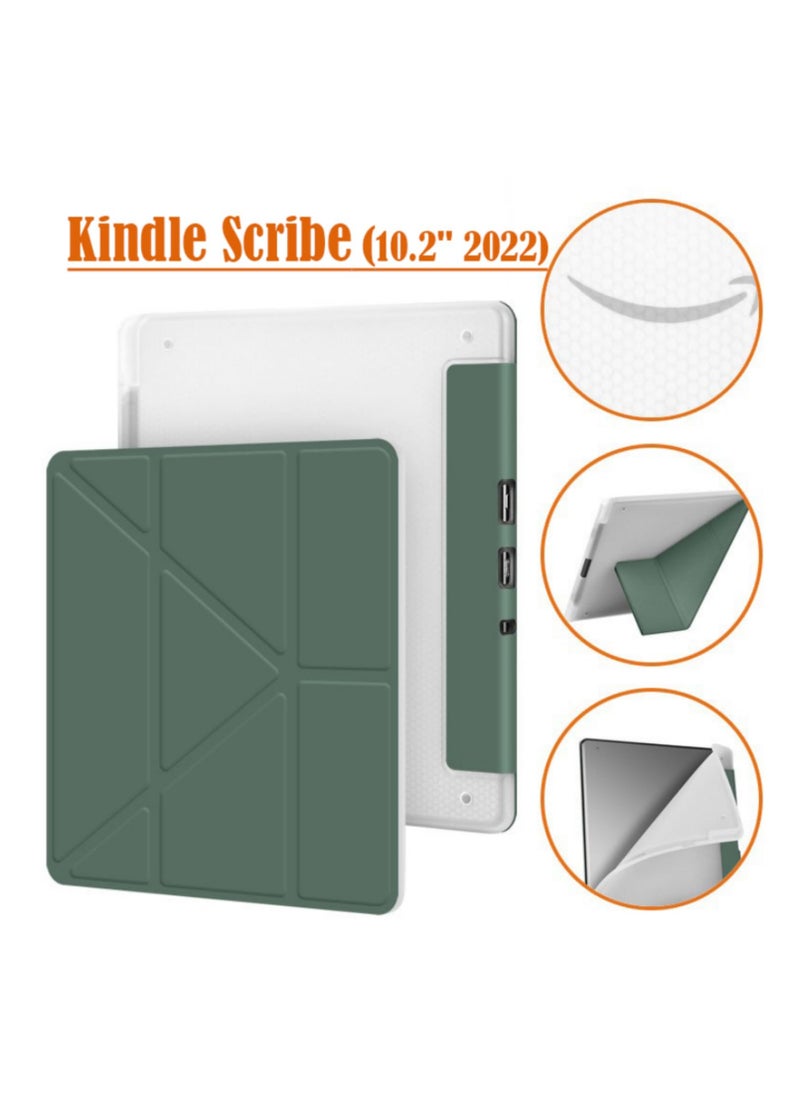 Protective Case for Kindle Scribe 10.2 Inch (2022 Release) - Multi-Angle Stand, Soft TPU Cover, Built-in Pen Holder, Auto Sleep/Wake, Magnetic Closure (Model 2023 C4A6T4)