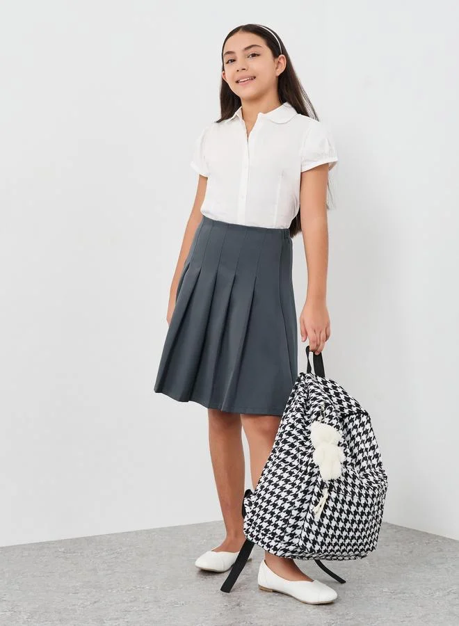 ستايلي Styli Girls Grey Pleated Flared Skirt