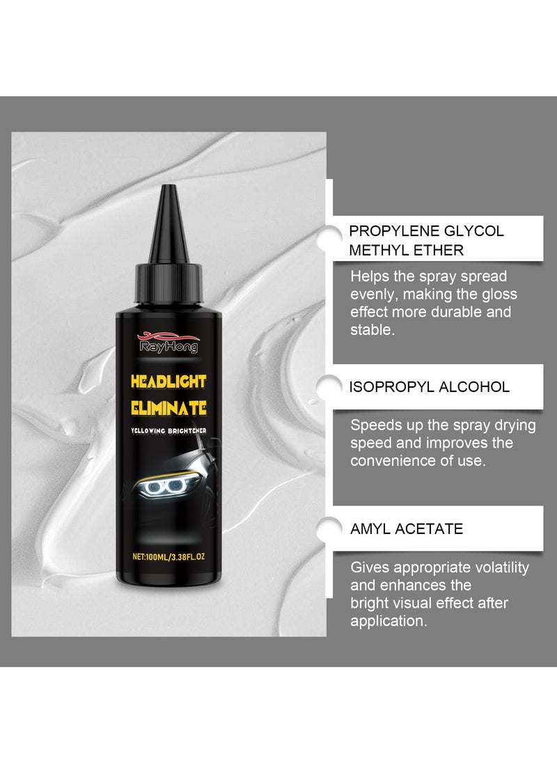 RAYHONG Headlight Restoration Liquid Oxidation Cleaner and Polish for Car Headlamp Surface Care and Clarity  - Image 5