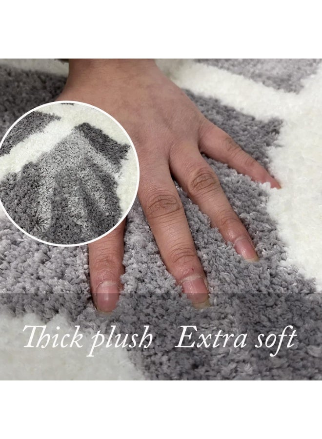 TYCOM Bathroom Rugs Bath Mat 40x60 cm Non Slip Fluffy Soft Plush Microfiber Shower Carpet Rug Machine Washable Quick Dry Ultra Bath Mats for Tub Bathroom and Shower. - Image 4