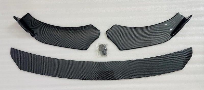 AUTO MT Body Styling-Body Kit Rear/Front 3PC 4PC Splitters & Spoilers Various Type of Fin Diffusers and 2PC Big Small Sides ABS Mirror Covers & Wheel Arches Car Accessories (3PC Carbon Splitter) - Image 4