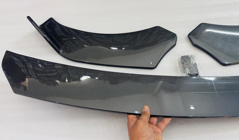 AUTO MT Body Styling-Body Kit Rear/Front 3PC 4PC Splitters & Spoilers Various Type of Fin Diffusers and 2PC Big Small Sides ABS Mirror Covers & Wheel Arches Car Accessories (3PC Carbon Splitter) - Image 3