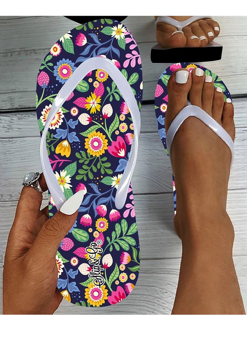 Slip&Go - Sea Flip Flop hawaiian Flowers - Image 1