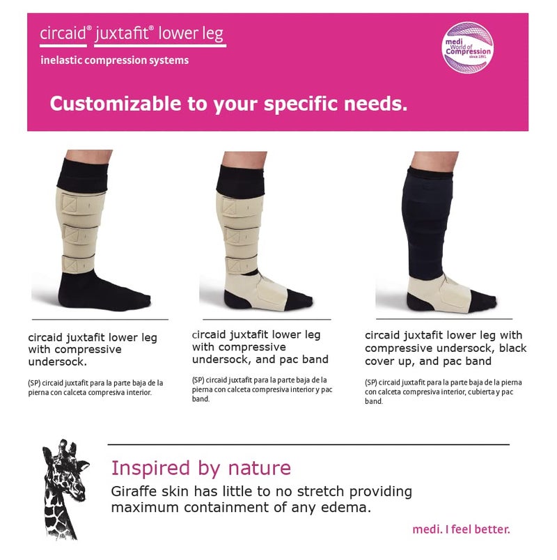 CircAid Juxtafit Essentials Lower Leg Long Beige XLarge - Image 5