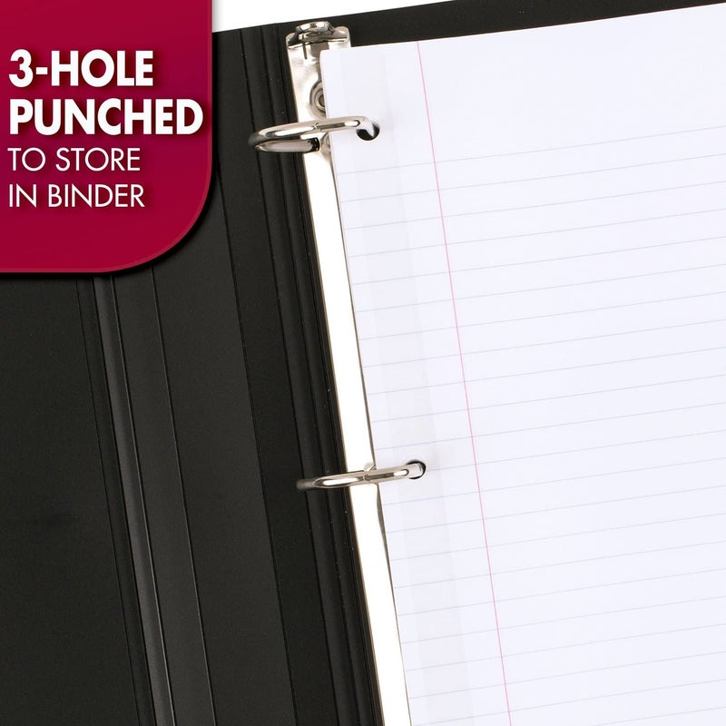 Mead Loose Leaf Paper, Wide Ruled Filler Notebook Paper, Reinforced, 8" x 10-1/2", 100 Sheets, Fits 3-Ring Binder (15006) - Image 5