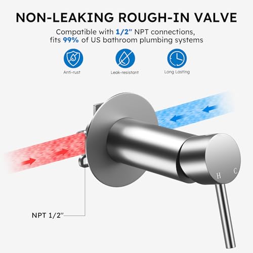 Arofa Built-in Hot and Cold Bidet Sprayer for Toilet, Warm Water Bidet with Adjustable Water Pressure, Dual Control Mode Toilet Sprayer with Toilet Hose for Feminine Wash, Wall Mounted - Image 2