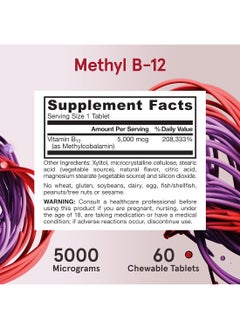 Methylcobalamin Methyl B12 Supports Brain Cells 5000 Mcg 60 Lozenges - pzsku/Z6CAED0976CEA044DD609Z/45/_/1720618516/f454aa8b-280d-4a42-b2a6-0624fe6f2aa8