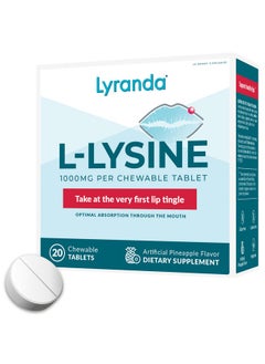 Health & Household 1000 Mg Chewable L-Lysine Tablets To Treat Cold Sores - Faster Absorption And Better Hygiene  - Image 1